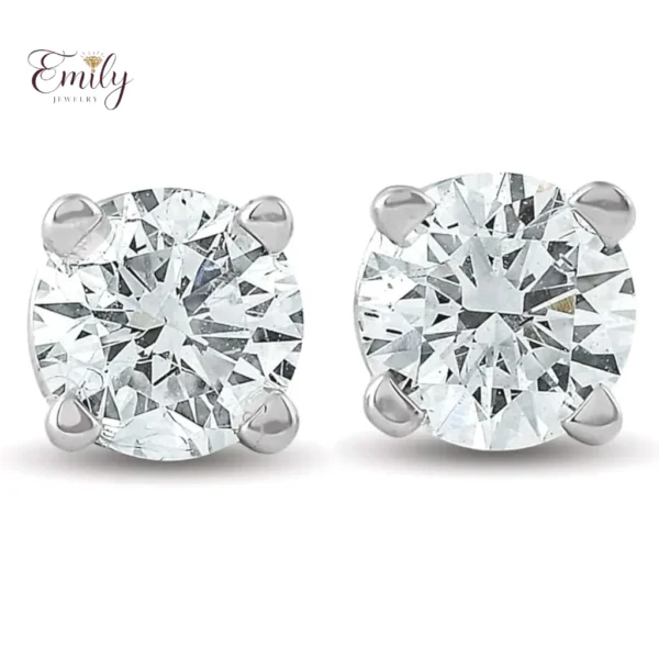 Brilliant Diamond Earrings Classic Setting