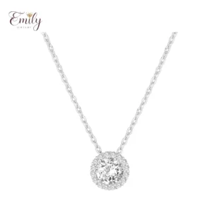 PAVOI Sterling Diamond Solitaire Necklace