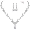 Hadskiss Bridesmaid Necklace Earrings Zirconia